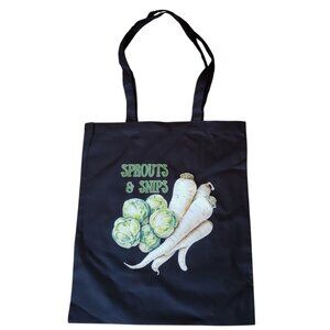 Brussels Sprouts and Parsnips cotton tote bag - brand new!